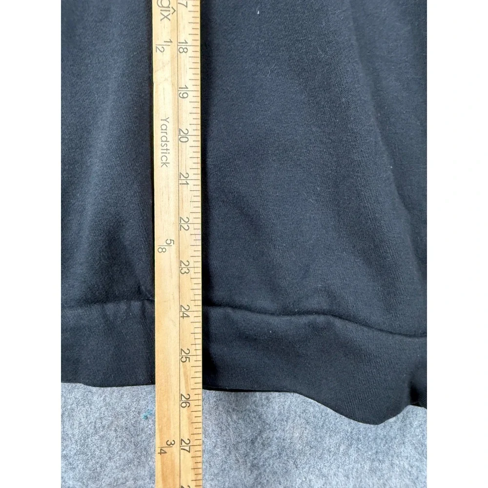 Adidas Mens Essentials 3-Stripes Hoodie Black White Fleece Pullover Size‎ L